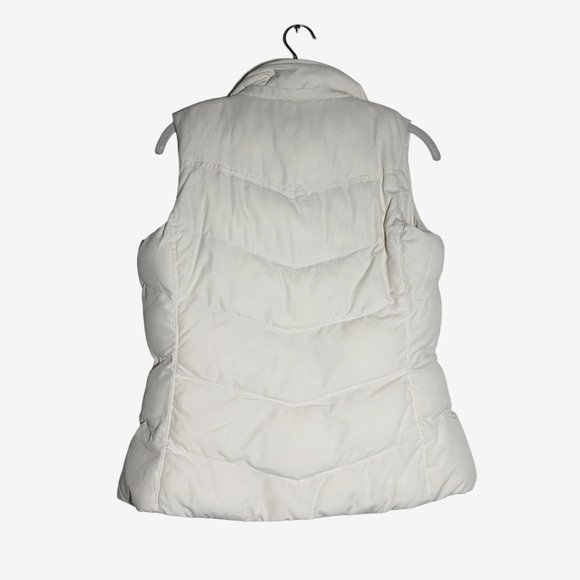 Banana Republic Factory Women's Fleece Lined Puffer Vest Jacket in Ivory - Sz XS - Picture 2 of 7
